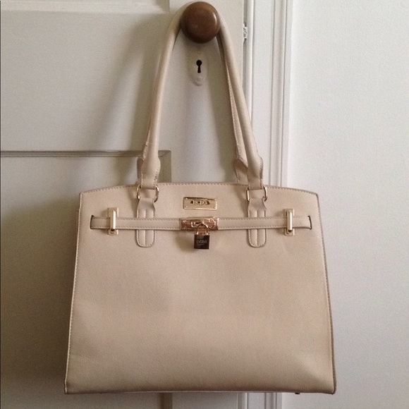BCBG Handbags - BCBG Paris Birkin Style Cream Bag